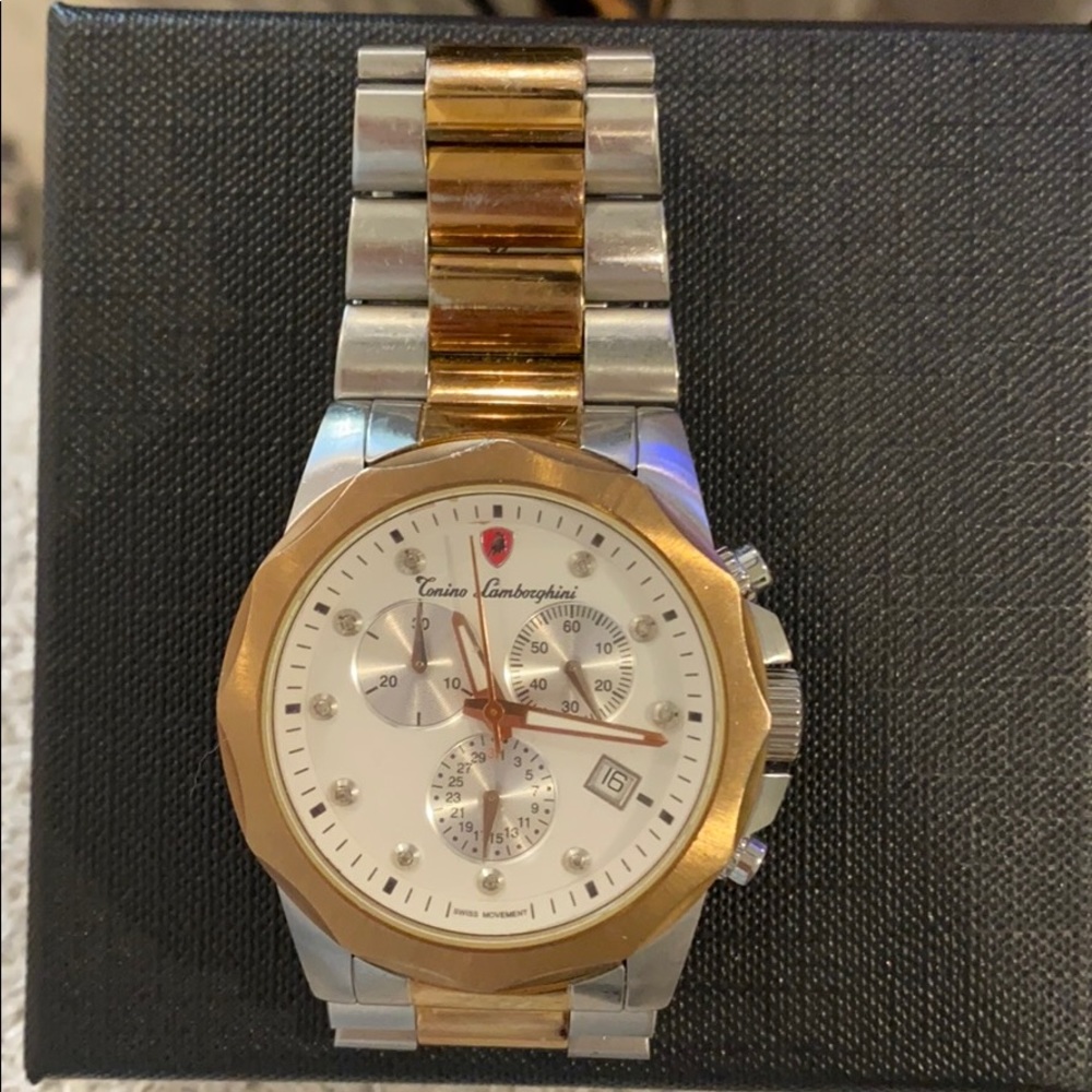 Camino Lamborghini two tone watch
